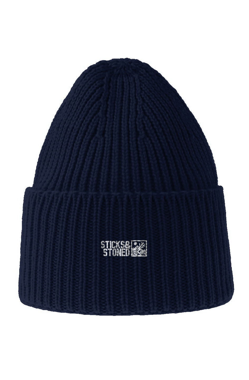 S&S Chunky Rib Knit Logo Beanie